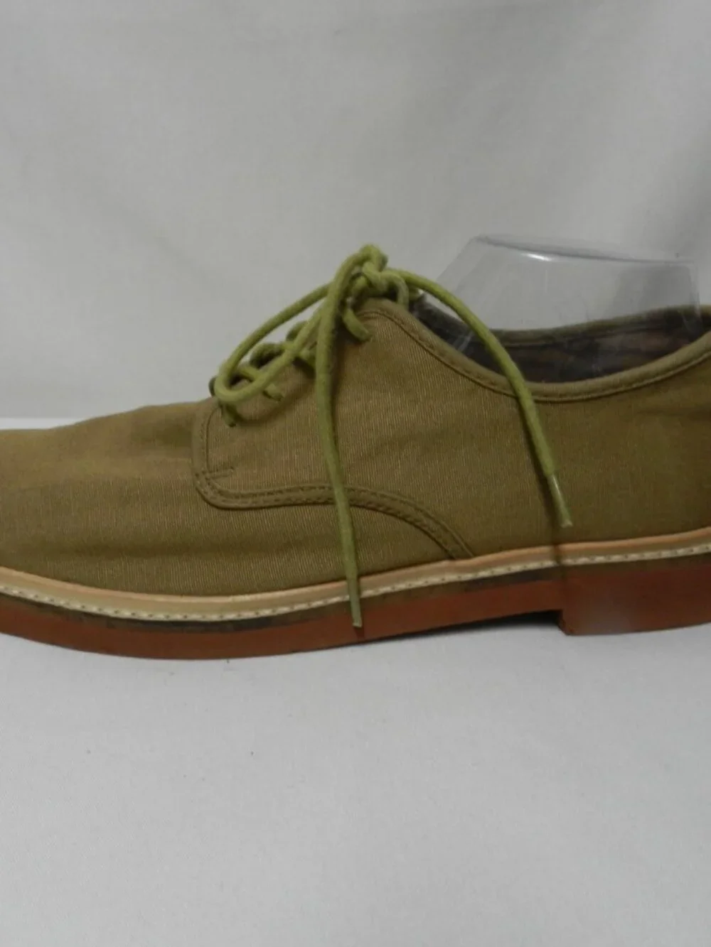 Fossil Canvas Oxford brown Shoes lace up Men Size Sz 10
